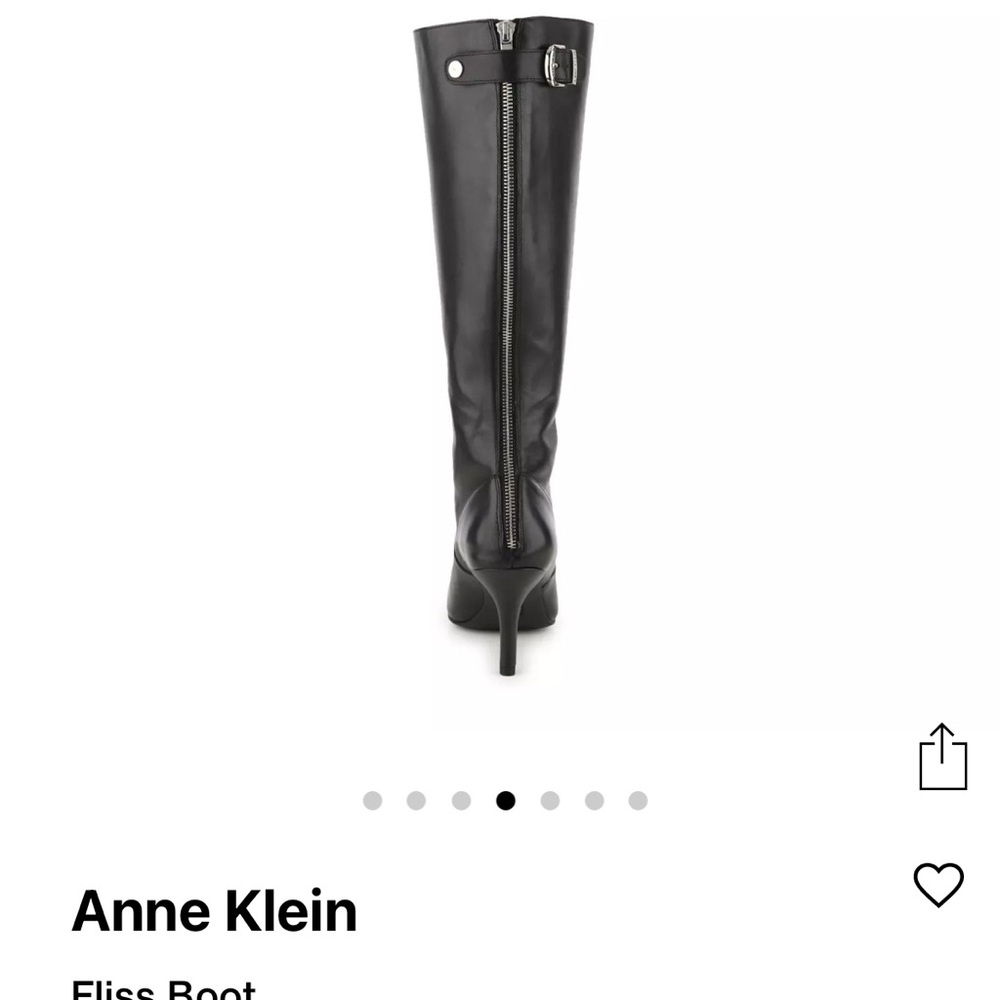 Brand new in box Anne Klein Fliss Black Heeled Boots size 6 - Picture 6 of 8